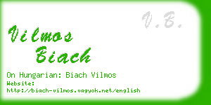 vilmos biach business card